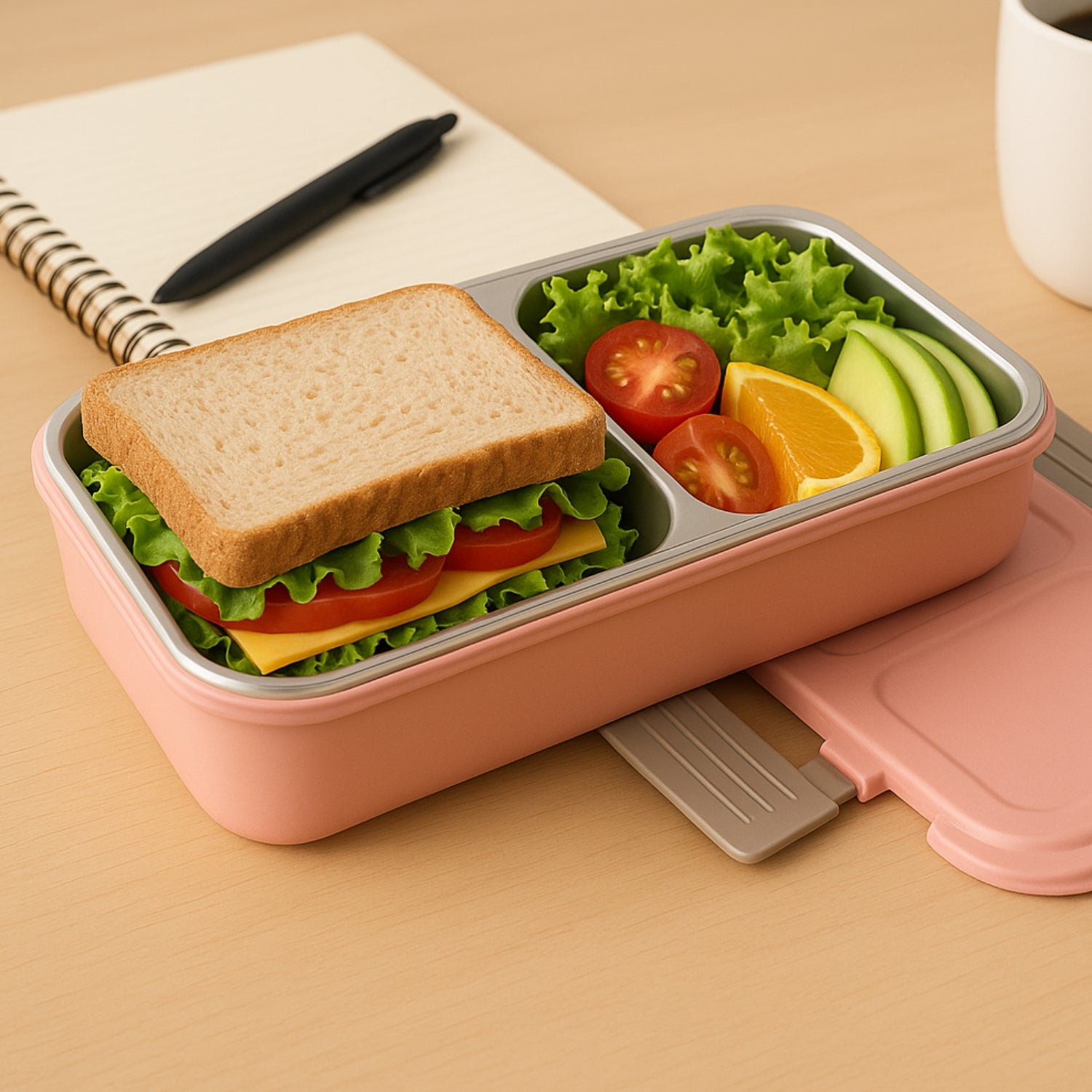 6_6ddef315-ce74-4c07-ac37-b948ab35918d BPA-Free Snack Pack-2 Lunch Box – 2-Compartment - Image 1