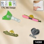 Stylish Metal Badge Pin – Single Piece (Random Design) - Image 2