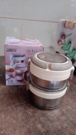 Ganesh Steko-2 Double Layer Stainless Steel Insulated Lunch Box Set - Image 8
