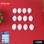 Earth Star Self Adhesive Plastic Wall Hook (12 Pc) - Image 2