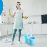Plastic Spinner Bucket Mop 360 Degree Self Spin Wringing with 2 Absorbers for Home and Office Floor Cleaning Mops Set - Image 3