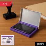 Yashu Plastic Stamp Pad Violet Ink, Quick-Dry Refillable Pad (1 Pc) - Image 2