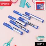 Premium Permanent Blue Marker Pen Set (6 Pcs Set) - Image 2