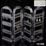 4 Folding Storage Hanger Acrylic Earring Screen Holder Display Stand Clear (1 Set) - Image 2