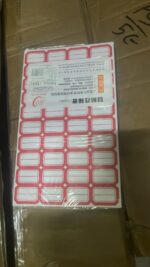 Multipurpose Blank Label Sticker Sheets Red Border Self-Adhesive Writable Stickers for Bottles (50 Sheet) - Image 8