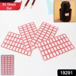 Multipurpose Blank Label Sticker Sheets Red Border Self-Adhesive Writable Stickers for Bottles (50 Sheet) - Image 2
