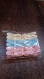 Plastic Cloth Clips (Multicolour) - Pack of 12 - Image 7