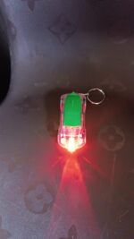 Mini Car Shape LED Keychain Light +(1 Pc, Random Color) - Image 7