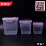 Kitchen Storage Container Set Of 3 Pcs (1500, 1000, 500 ML) - Image 2