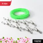 Stainless Steel Clothes pegs with One Rope - Image 2