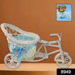 Plastic Cycle Flower vases for Home decor; Bicycle Flower Pot Stand - Image 2