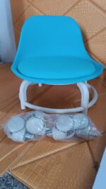 Plastic Low Round Rolling Stool with Wheels Pedicure Stool (1 pc / Mix Color) - Image 7