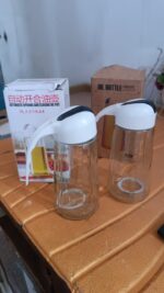 Kitchen Glass Oil Bottle Dispenser Automatic Opening Closing Home Bottles For Oil And Vinegar Honey Olive Oil Container (630ml) - Image 9