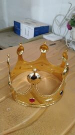 Royal Crown with Colored Gems (1 Pc / Golden & Silver) - Image 7