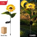 Sunflower Solar LED Lights, Warm White Garden Light (1 Pc) - Image 2