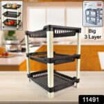 Apex Big Multi use Plastic Storage Rack – 3-Tier (1 Pc) - Image 2