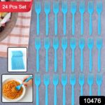 Reusable Food-Grade Plastic Forks (24 Pc) - Image 2