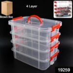 4-Layer Transparent Multipurpose Plastic Storage Box - Image 2