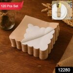 Disposable Scalloped Edge Tissue Napkins Set (120 Pc) - Image 2