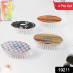 VeePee Oval Cloth Washing Brush Set (4 Pc) - Image 2
