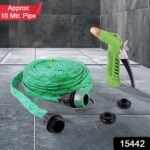 Approx 10 Meter Flexible Garden Water Pipe with High-Pressure Spray Nozzle - Image 2