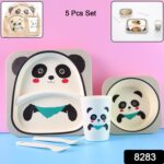 Eco-Friendly Panda-Themed Kids Dinnerware Set (5 Pc) - Image 2