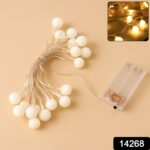 Battery Operated Warm White Globe Ball String Light - Image 2