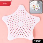 White Silicone Star Shaped Sink Filter Bathroom Hair Catcher Drain Strainers for Basin - Image 2