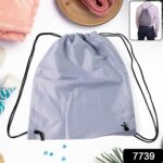 Water-Resistant Nylon Drawstring Backpack Bag (1 Pc) - Image 2