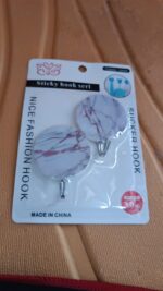 Multipurpose Strong Round Hook Self-Adhesive hooks (2 Pc Set) - Image 7