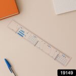 Multifunctional Transparent Plastic Geometry Ruler (1 Pc) - Image 2