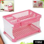 Plastic Kitchen Organizer Rack with Water Storing Tray - Image 2