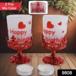 Tealight Holder Stylishly Shaped Candle Diya Stand Plastic Beautiful Design Festival (2 Pc / Mix Design) - Image 2
