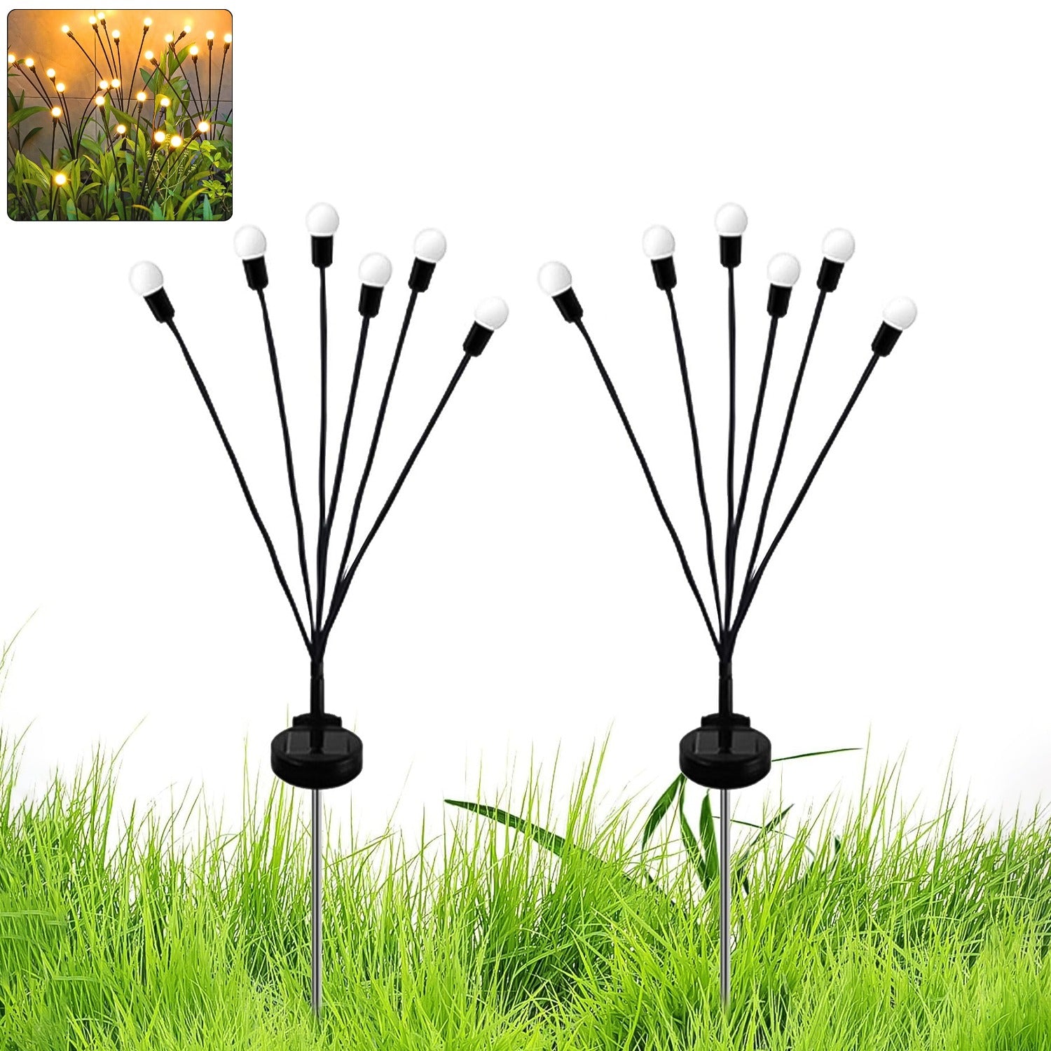 b308dcf6-3f4a-4664-a14d-0c82fe901743 Solar-Powered Firefly Garden Decorative LED Light Set (2 Pc) - Image 1