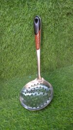 Kitchen Stainless Steel Best Skimmer Slotted Spoon-Cooking Utensils with Heat Resistant Plastic Handle - Image 7