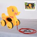 Pull Along Toy with Attractive Design, Developmental Toy for 1-Year-Old Girl Boy (Duck)