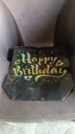 Birthday Gift Bag with Gold Shiny Stars, Reusable Party Gift Bags (1 Pc) - Image 9