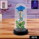 LED-Powered Eternal Rose in plastic Dome (1 Pc / Battery not Included) - Image 2