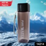 Premium 450ml Square Shape Plastic Water Bottle (1 Pc) - Image 2