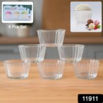 Premium Transparent Plastic Dessert Bowl Set – 6 Pieces - Image 2