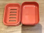 Premium Quality Rectangular Brick Red Plastic Soap Case (1 Pc) - Image 7