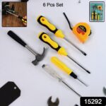 6 in 1 Hand Tool Kit Repair Home Screwdrivers Tool Kit with Tools Including Daily - Image 2