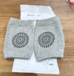 Light Grey Toddler Wool Knit Leg Warmer (Knee Guard) - Image 7