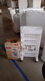 Movable Bookshelf, Large Capacity Rotatable Plastic Rolling Organization Shelf / Rack - Image 7