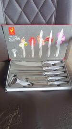 Marble Coated Stainless Steel Kitchen Knife Set (6 Pc) - Image 8