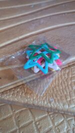 Metal Printed Star Shape Hair Clips (5 Pcs Set) - Image 10