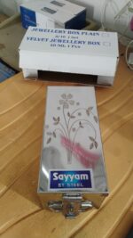 Premium Stainless Steel Velvet Lined Jewellery Storage Box with Lock and Red Interior - Image 8