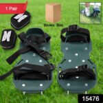 Lawn Aerator Spiked Sandals – Green Studded Garden Grass Shoes (1 Pair) - Image 2