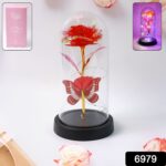 Elegant LED Eternal Rose in Plastic Dome (1 Pc / Battery Not included) - Image 2