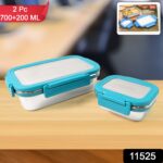 Apex Jerry Lunch Box Premium Stainless Steel Food Container (2 Pc / 700+200 ML Approx) - Image 2